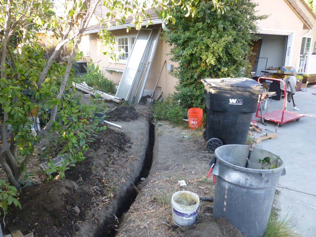 Ending of the trench is the place for the gate opener.