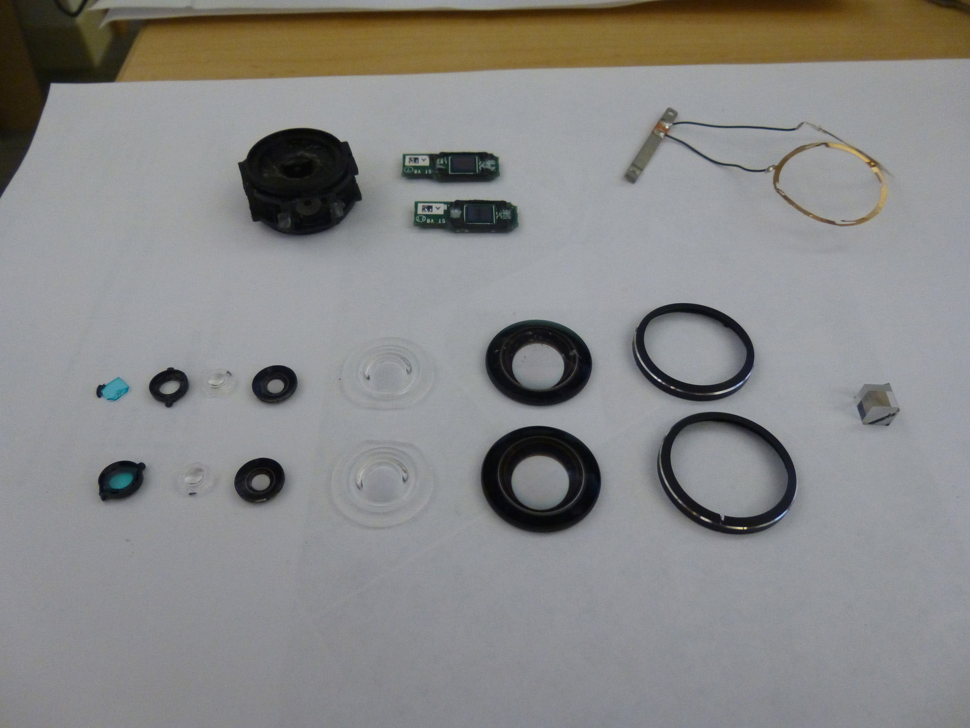 Ricoh Theta Panorama Camera optical / image sensor disassembled parts。